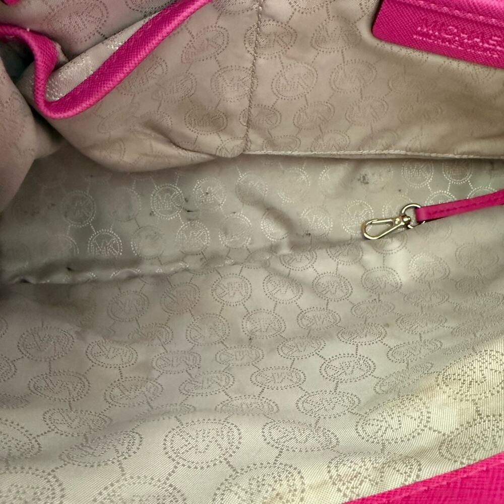Michael Kors Hot Pink Tote Bag Purse - Picture 10 of 13